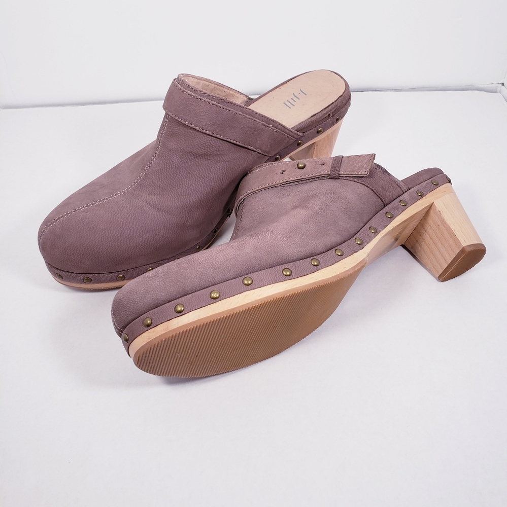 J JILL Suede Leather Clogs Mules NEW Size 9.5.